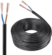2-Core PVC Sheathed Flexible Cable (Customizable Length) Multi-core Power Cable UL Certified 22AWG-28AWG for Installation Projects and Household Appliances(60FT,2C-22AWG)