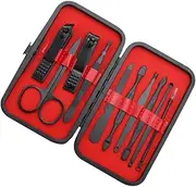 Healvian Manicure Set Professional Nail Care Kit 10pc Nail Clipper Set Scissors Toe Nail Tools Great for Home Office Travel Women Men