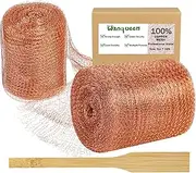 Copper Mesh Roll for Mice Rat Rodent Repellent, Sturdy 5‘‘ * 32Ft Copper Wool Mouse Trap for Bat Snail Bird Control with Packing Tool