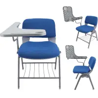 在飛比找蝦皮購物優惠-辦公椅#電腦椅#培訓椅帶寫字板桌椅一體職員桌板椅會議椅凳簡約