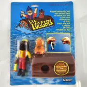 Lil Loggers WOODY WARREN & BUZZY BEAVER Squirt Figures Vintage 1982 Kenner MOC