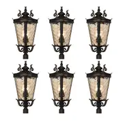 Vintage Lantern 6X 71.2cm Wall Lamp Modern Aluminum & Glass Wall Light Classic Outdoor Sconce Decorative Exterior Lighting