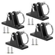 4PCS Marine Boat Deck Hinge mount For Bimini Top With 8 Stainless Screws Steel
