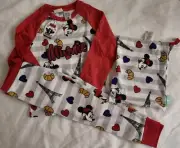 NWT Size 4 Peter Alexander Disney Minnie Long Sleeve Junior Pj Set