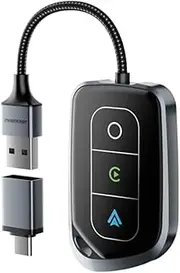 Rockrose FreeDrive Wireless Carplay Adapter Compatible with iOS & Android (RRCT19)