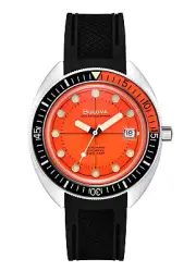 Bulova 96B350 Devil Diver Orange Dial Steel 41 mm Rubber Automatic Men's Watch