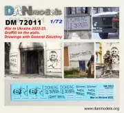 Decal Drawings with General Zaluzhny Graffiti on the walls 1/72 Dan Models 72011