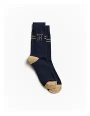 [Trenery] Monogram Sport Sock in Navy