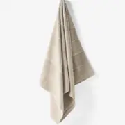 Linen House Bath Sheet Velour Stripe 82x170cm - Moonbeam