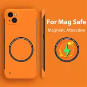 For iPhone 16 15 14 13 Pro Max 12 Magsafe Frameless Ultra-thin Hard Case Cover