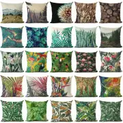 Cotton Linen Many Home Decor Trees & Flowers Pattern Pillow Case Cushion Cover