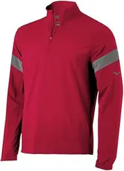 [Mizuno] Long Sleeve Hitting Jacket | Wind Resistant | Stretch Woven Fabric | Front 1/4 Zip | Side 1/4 Zip