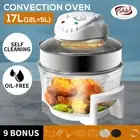 Turbo Convection Oven 17L Air Fryer Halogen Cooker 9 Accessories 3D airflow