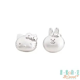 甜蜜約定 HelloKitty x LINE 姊妹淘純銀耳環