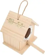ERINGOGO Parakeet Nest Box Insulated Bird House for Budgies Cockatiels and Birds Safe Breeding Shelter for Outdoor Use Natural Design Easy to Install