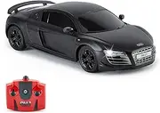 CMJ Cars Audi R8 GT, Official Licensed Remote Control Car with Working Lights, Radio Controlled RC 1:24 Scale, 2.4Ghz Matt (MATT Black) Great Toy for Boys and Girls