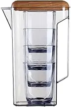 XWBLDBDFC 600ML Water Pitcher, Plastic Pitcher, Water Pitcher, Fridge Pitcher, Drink Pitcher, Water Bottle, Juice Pitcher, Water-Mit Tasse