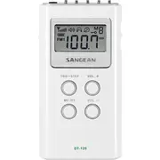 SANGEAN DT120WH White FM/AM Radio Pocket Size With Earphones Pll Synthesized Digital Tuning WHITE