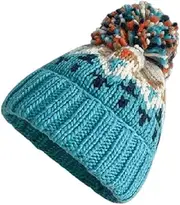 [Generic] Cashmere Woman Winter Beanie Hat with Pompom - Autum Warm Wool Skullies Beanies, Winter hat for Woman