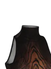 [Jean Paul Gaultier] Jean Paul Gaultier-Abito Lungo In Rete Abito Lungo In Rete Doppio Strato Stampato "Wood" Doppio Strato Stampato "Wood"-Donna M