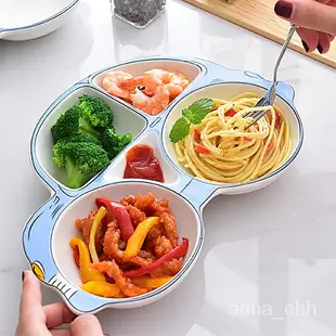 創意兒童餐盤陶瓷早餐寶寶飯盤餐具可愛分格盤子卡通汽車 AJP1