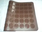 Lot of 2 Silicone Cookies Macaron/Macaroon Baking Pastry Sheets Mat Homemade