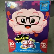 NEW Grin Studios “Brain Teasers” Mystery Box 10 Fun Surprises Party Prizes