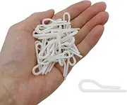 Dahszhi 500Pcs Plastic U Shape Alligator Clip,Clothespin Fabric Clip Garment Shirt Folding Clip for Sewing Room Folding Sock Tie Pant Securing Fabric,White Toothless 1.42"