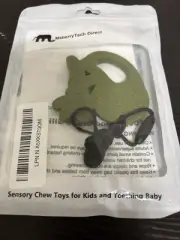Mayberry Tech Sensory Chew Toys For Kids And Teething Baby Green With Cord