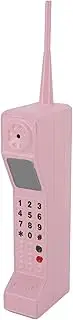 90S Phone Prop, Cell Ornament Retro Mobile Model Prop Iron Old Fashioned Template Portable Brick Simulation Photographic Vintage Cellular for Home Living Room Decor Desktop (Pink)