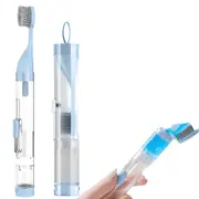 Toothbrushes Kit Fold Travel Size Built-in Travel Toothpaste Container