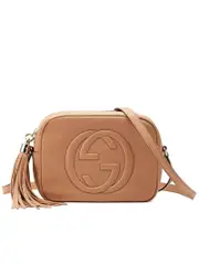 Gucci Soho Small Leather Disco Bag In Rose Beige
