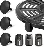 Air Fryer Rubber Bumpers for Ninja, 3 Pieces Replacement Reusable Heat Resistant Food Grade Silicone Air Fryer Rubber Feet Tabs Tips Parts Accessories for Ninja Air Fryer Grill Pan Plate Crisper Plate