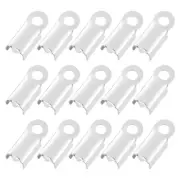 500pcs Leather Cord Ends Jewelry Clamps Kit Cord Ends Fasteners Clasp Bracelet
