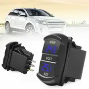 12V Volt meter Dual Battery Monitor LED Digital Car Boat Voltage Marine Gauge