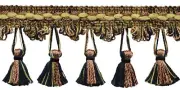 Tassel Fringe Trim, Color# P63 - Saddle Brown [Sold By The Yard]