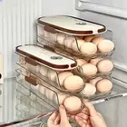 Space-saving Egg Storage Box Food-grade Container Transparent Stackable Fridge