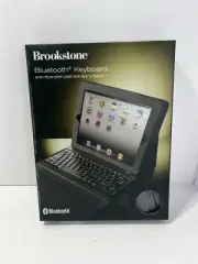 Brookstone Bluetooth Keyboard w/Portfolio Case for Apple iPad 2, Black - NEW