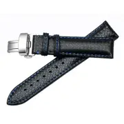 DISMAY 22mm Carbon Fiber Leather Watch Band Strap For Tag Monaco CAW2111 FT6021