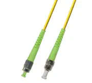 200M (656ft) OS2 FC/APC to ST/APC Fiber Optic Cable Simplex Singlemode 9/125