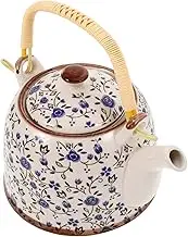 Generic Portable Enamel Teapot Vintage Decorative Water Kettle for Indoor Outdoor Use Elegant Design with Comfortable Handle for Easy Pouring for Tea Rooms and Gatherings