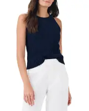 Nic+Zoe Crochet High Neck Top