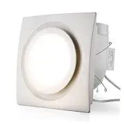 Bathroom Exhaust Fan with Light LED Square Quiet Ceiling Mount CIrcular