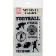 Echo Park Clear Acrylic Stamps Touchdown Football - NEW