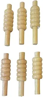 Naqqash sports Standard Size Cricket Wicket Heavy Wood Bails, Pack of 06 Pieces