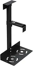 Under Desk PC Holder Mount Adjustable Height and Width CPU Tower Stand Under Desk PC Wall Mount PC Holder Desk PC Tower Stand CPU Holder(Black)