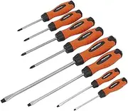 Sealey Hv004 Screwdriver Set 8Pc Hammer-Thru Hi-Vis Orange