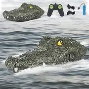 Remote Control Alligator Head, Realistic Design Boats Simulation Alligator, Pool Float Floating Crocodile Head, Simulation Crocodile Head Prank Toy