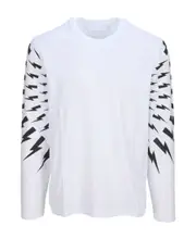 Thunderbolt long-sleeve T-shirt L White
