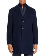 Cardinal Of Canada Wool-Cashmere Regular Fit Topcoat With Bib